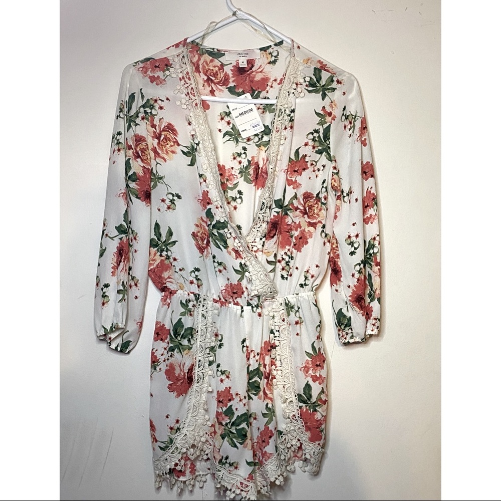 Flowered Cream Romper